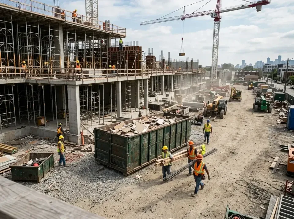 commercial-construction-site-w-002 — frequently asked questions, Low Cost Construction Dumpster Rental in North Gates, NY